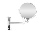 THZY Silver Extending 8 inches cosmetic wall mounted make up mirror shaving bathroom mirror 5x Magnification