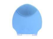 Silicone Skin Mini Ultrasonic Rechargeable Facial Cleansing Brush Beauty Instruments BLue