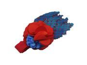 Lovely Cotton Girls Baby Headbands Feather blue and red