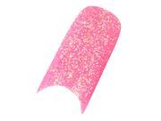 70Pcs Pure Pink Sparkling False Nail Tips Glitter Colors Wide Acrylic Nail Art Tips