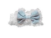 1 Piece Baby Infant Blue Stripe Lace Bow Hair Decor Hairband Headband