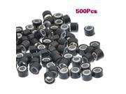 500 Pcs 5mm Silicone Lined Micro ring Links Beads for Hair Extension