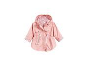Children s Girls Jacket Clothing Thick Polka Dot Printed Baby Outerwear Girl Trench Coat Pink XXL