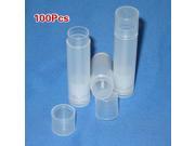 100 Lip Balm Tubes with Caps Natural Clear New