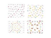 50 sheets 3D Mix Painted Nail Art Sticker Tip Decal Decorations