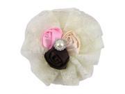 Baby Girl Infant Headband Rose Flower Lace Headwear Hair Band Apricot apricot