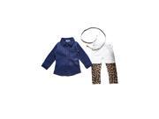 Children fashion autumn clothing sets cartoon t shirt jeans baby girls suit kids clothes Blue 4T