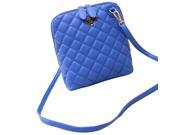 Hot selling women leather handbag plaid small shell women messenger bags fashion Crossbody women bag blue