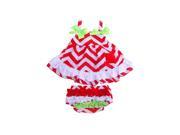 Baby Girl 2pcs Clothing Set Ruffle Bloomers Cute Red Striped T shirts with Floral Ruffle Toddler Cotton Clothing S