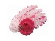 Lovely Cotton Girls Baby Headbands Feather pink