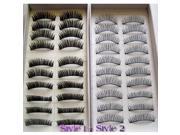 20 Pairs Regular Long and Thick Eyelashes Style 1 and 2