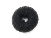 Black BUN HAIR FORMER DONUT DOUGHNUT SHAPER RING STYLER HAIRDRESSING Diameter 9cm