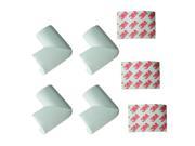 4 x Baby Safety Corner Cushions Cover Protector For Child White