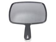 THZY Hand Held Hair dressing Salon Barbers Hairdressers Paddle Mirror Tool with Handle Black Make Up Hairdressing