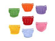 7x Reusable Adjustable Washable Baby Diaper One Size 7 Inserts