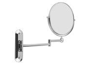 Silver Extending 8 inches cosmetic wall mounted make up mirror shaving bathroom mirror 7x Magnification