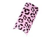 70Pcs Colorful Sparkling False Nail Tips Glitter Colors Wide Acrylic Nail Art Tips Pink with leopard print