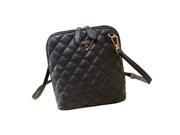 Hot selling women leather handbag plaid small shell women messenger bags fashion Crossbody women bag black