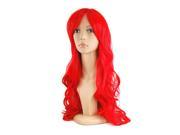 Synthetic Hair Ladies Long Wavy Curly Fancy Dress Full Wig Red