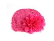 Rose Red Cute Baby Flower Cotton Cap