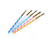 THZY 5pcs Acrylic Nail Art UV Gel Carving Pen Brush Liquid Powder DIY No. 2 4 6 8 10