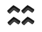 4pcs Baby Safety Table Edge Cover Corner Protector Cushion black