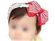 1 Piece Baby Infant Red Big Bow Hair Decor Hairband Headband
