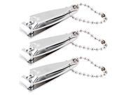 Stainless Steel Manicure Toenail Nail Trimmer Clippers Silver Tone 3Pcs