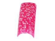 70Pcs Colorful Sparkling False Nail Tips Glitter Colors Wide Acrylic Nail Art Tips Rose Red With White