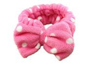 THZY Wave point Headband Snood Headwear Hair accessories Rose red