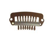20pcs Brown Eight tooth Clip for hair extension snap clip for DIY use brown 28MM M
