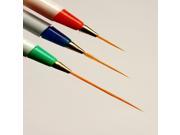 3 Pcs Sable Nail Art Line Drawing Brushes 3 Pcs Dotting Pen Detailer Liner and Striper Tool Set