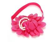 Baby Kids Girls Flower Headband Hair Band Headwear Elastic Magenta