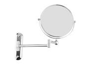 Silver Extending 8 inches cosmetic wall mounted make up mirror shaving bathroom mirror 3x Magnification