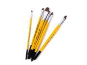 6pc Round Langhao Brush For Painting Gouache Watercolor HB S02