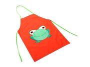 Children Waterproof Frog Printed Painting Cooking Orange