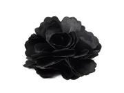 Silk Flower Hair Clip Wedding Corsage Flower Clip 8cm Black