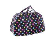 Fashion Waterproof Oxford Women bag Colorful Dots with Black Bottom Travel Bag Large Hand Canvas Luggage Bags