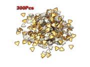300x 3d Metal Alloy Gold Heart Star Nail Art Tips Decorations DIY