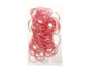 100 Rubber Braiding Plaits Hair Bands Elastic Ponytail Pink