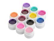 THZY 12 x UV Gel Mix Color Per Unghie Tips Ricostruzione Nail Art Gel