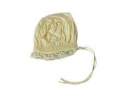 Baby Infant Girl Cotton Sunhat Hat with Lace Decoration Cap yellow