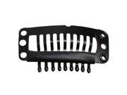 20pcs Black Nine tooth Clip for hair extension snap clip for DIY use Black 32MM L