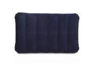 AOTU Flocking Inflatable Pillow Cushion Camping Travel Outdoor Office Plane Hotel Portable Folding Dark Blue