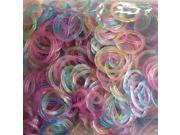 Loom Bands with S Clips Solid Tie Dye Glitter 300 Pieces