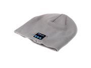 Bluetooth Music Beanie Hat Soft Warm Cap with Stereo Headphone Headset Speaker Wireless Mic Hands free for Men Women Gift light Gray