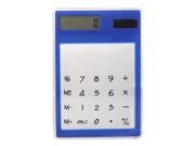 Blue transparent touch screen eight solar calculator