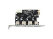 4-Port SuperSpeed USB 3.0 PCI-E PCI Express Card with 4-pin IDE Power Connector NEC uPD720201