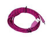 1M Braided Fabric Micro USB Data Sync Charger Cable Cord For Cell Phone Rose