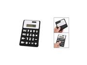 THZY New Black White 8 Digits Refrigerator Magnetic Silicone Foldable Calculator